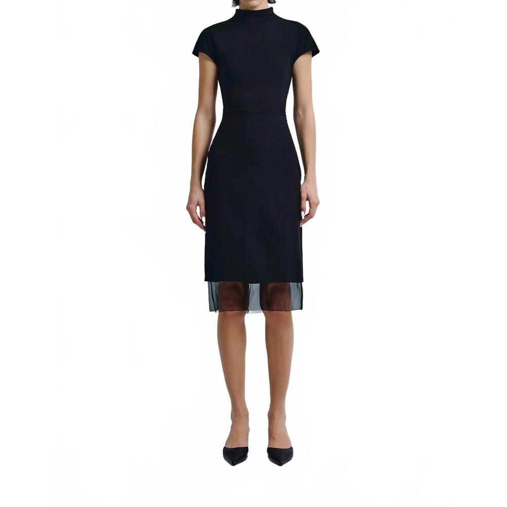 NEW RUE SOPHIE mille organza insert skirt in black - Picture 2 of 3